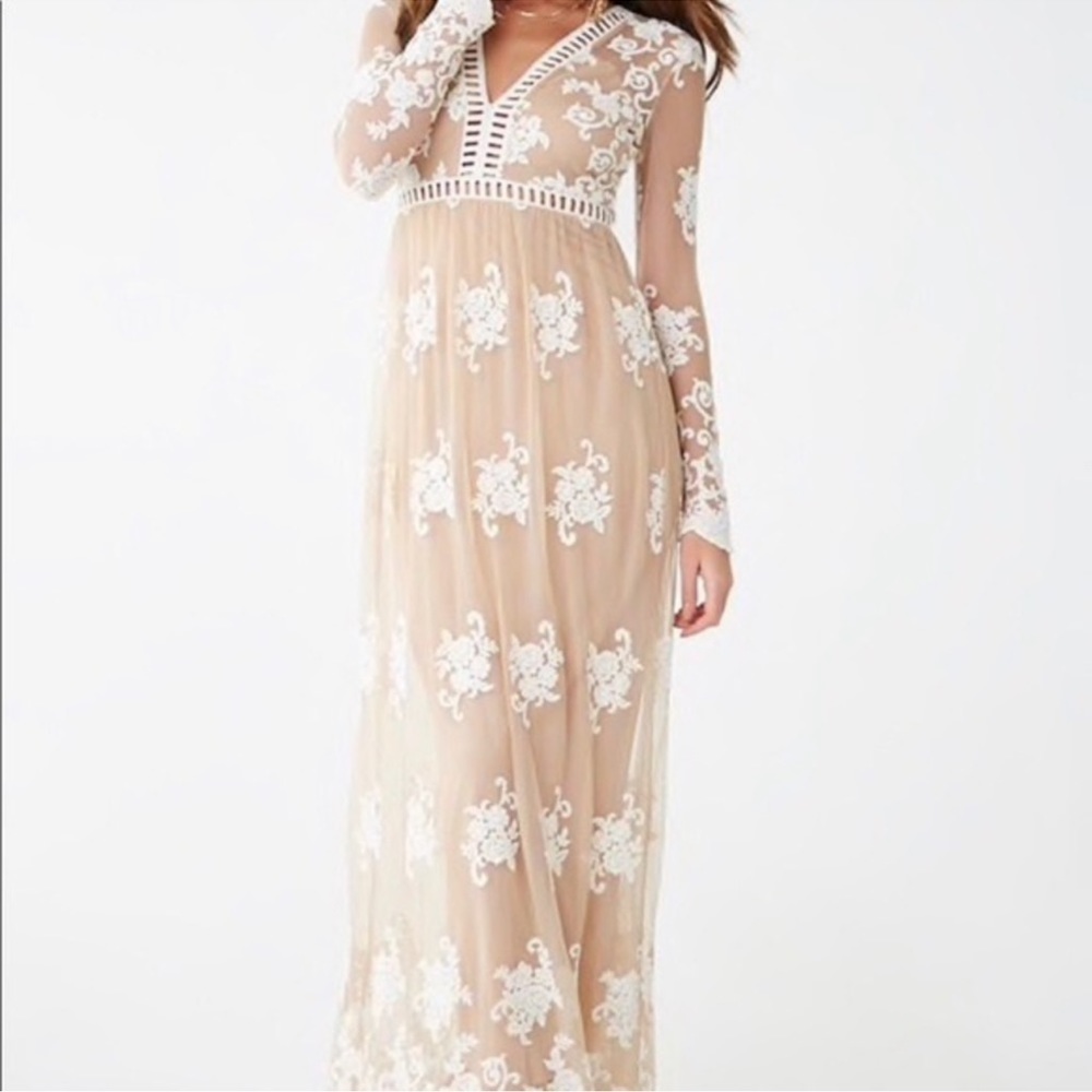Forever 21 Floral Sheer Maxi Dress